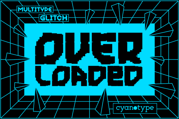 MultiType Glitch Overloaded: Pixelated Display Font